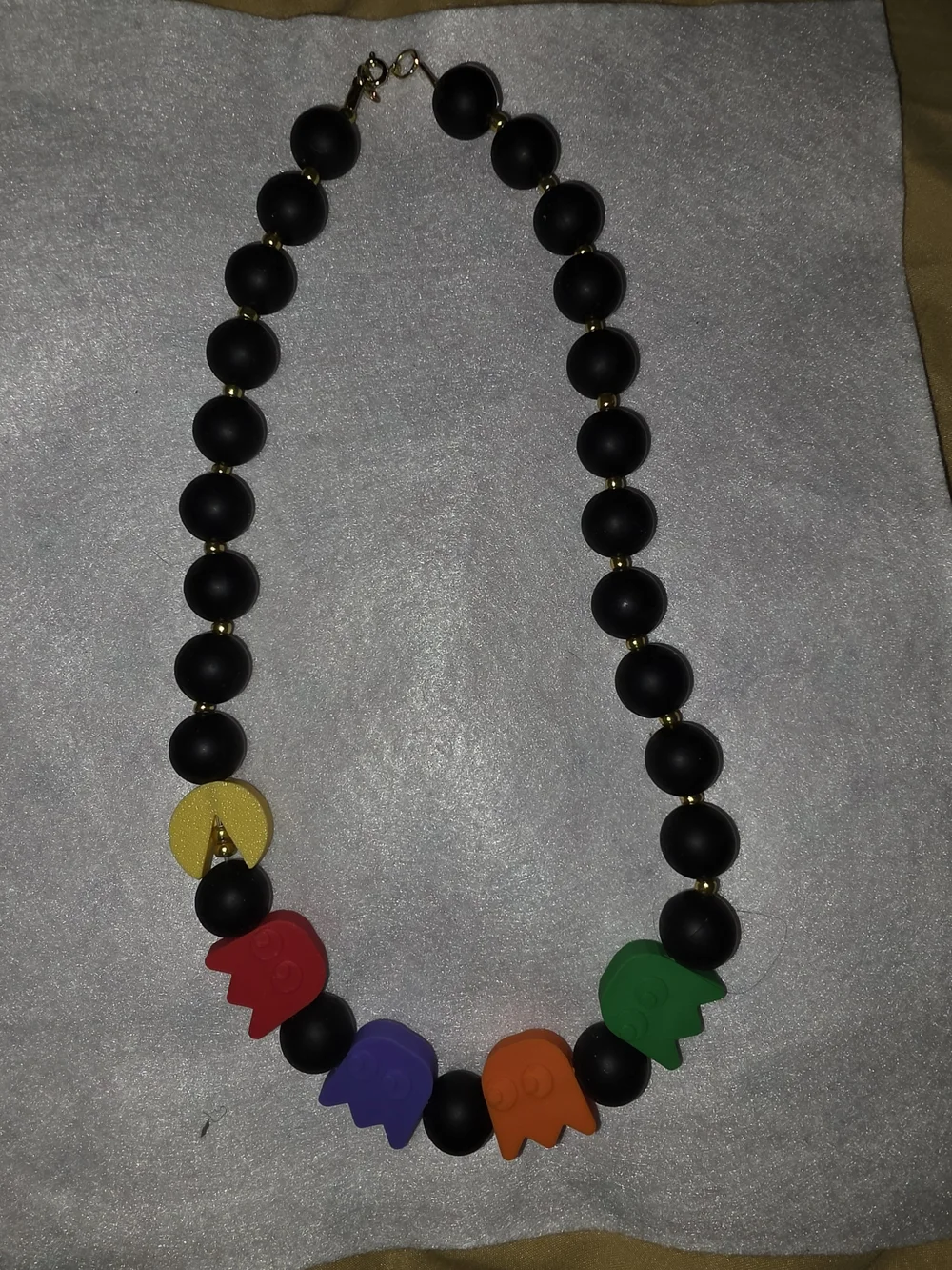 Children's Yellow & Beige Character Bead Necklace - Unbranded